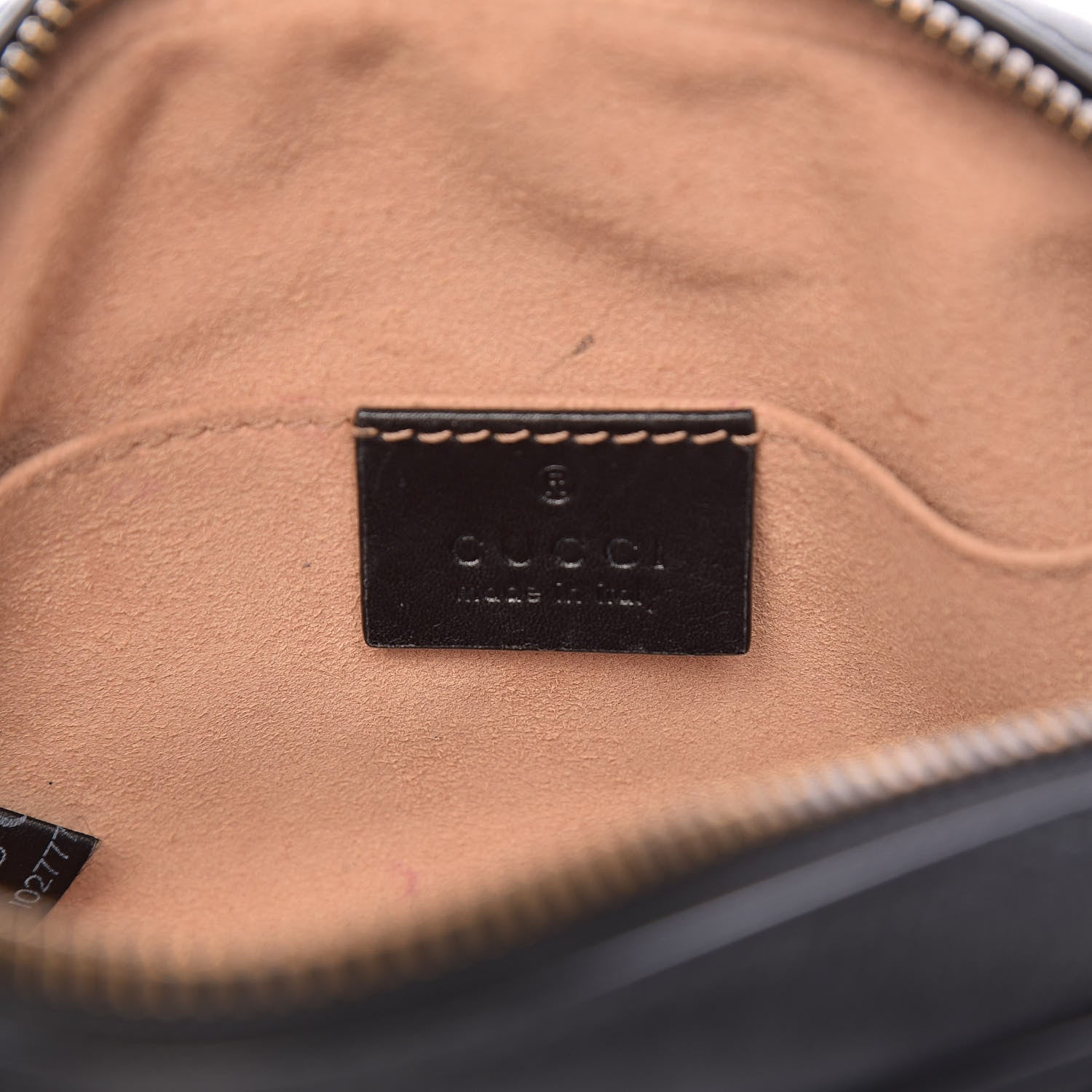 Gucci Calfskin Matelasse GG Marmont Belt Bag 95 38 Black 6 of 12