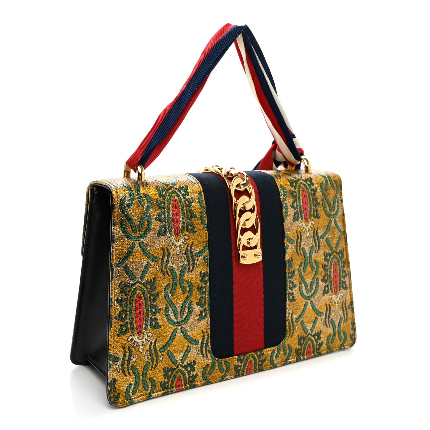 Iridescent Brocade Small Sylvie Shoulder Bag Gold