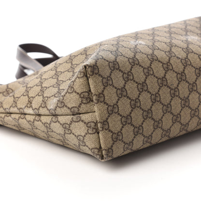 Gucci GG Supreme Monogram Medium Zippered Shopping Tote Dark Brown 6 of 13