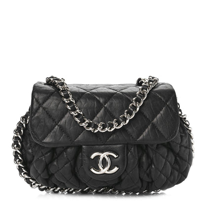 Chanel Washed Lambskin Quilted Mini Chain Around Flap Black 1 of 10