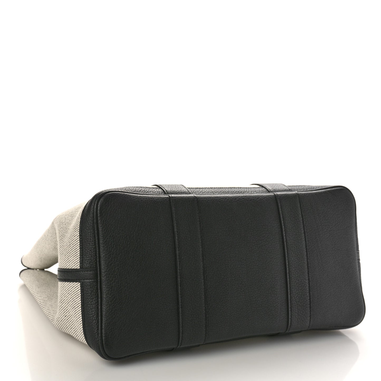 Chevron Herringbone Toile Negonda Garden Party 36 MM Tote Craie Black