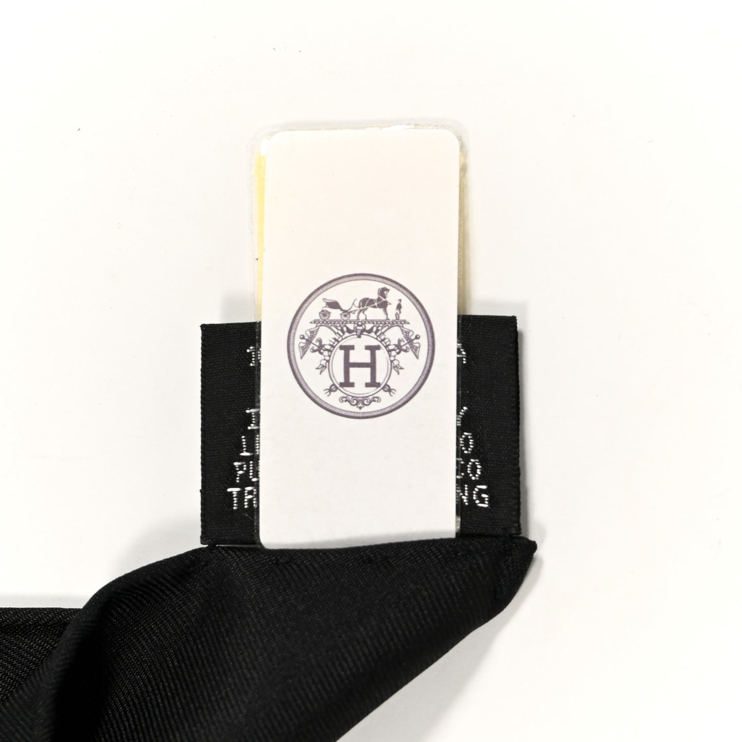 Silk Robe Legere Scarf 90 Black White