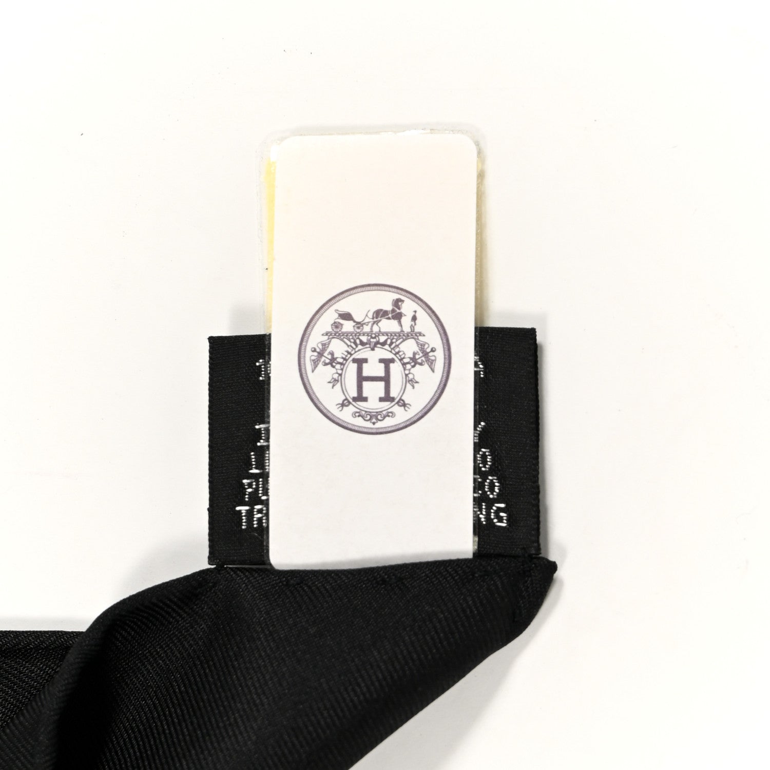 Hermes Silk Robe Legere Scarf 90 Black White 7 of 7