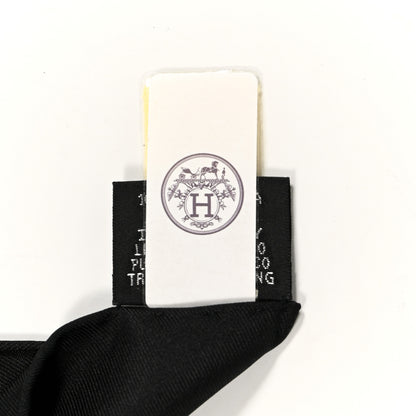 Hermes Silk Robe Legere Scarf 90 Black White 7 of 7