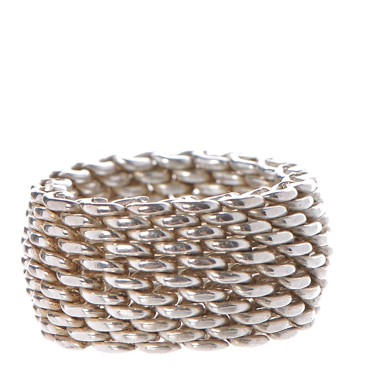 Tiffany Sterling Silver Mesh Somerset Ring 47 4 3 of 5