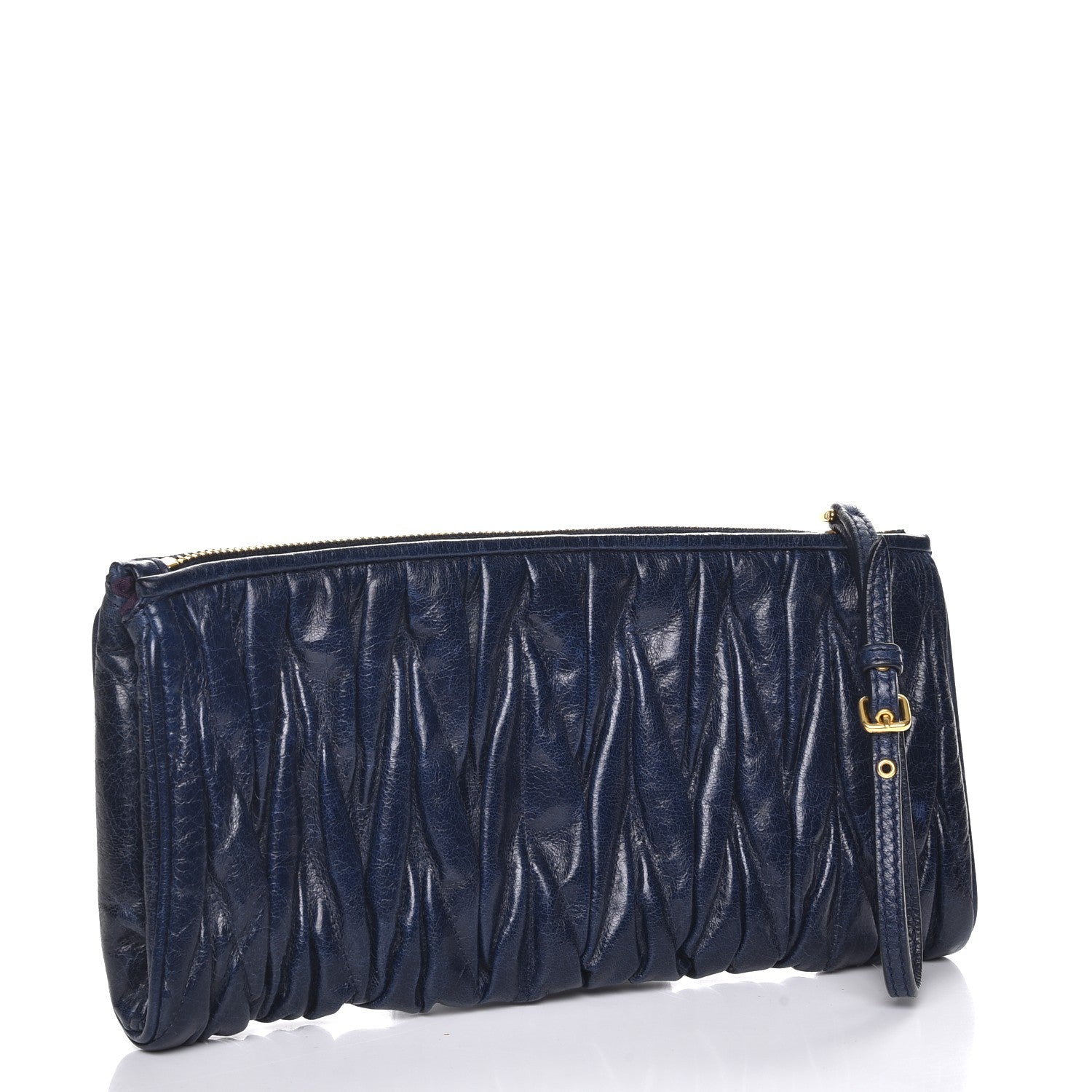 Miu Miu Nappa Matelasse Clutch Inchiostro 3 of 7