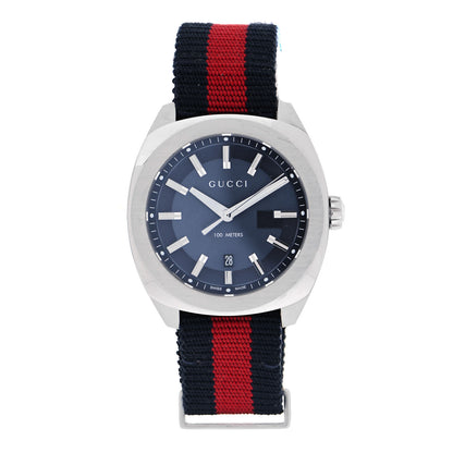 Gucci Stainless Steel Nylon 41mm GG2570 Quartz Watch Blue 1 of 5