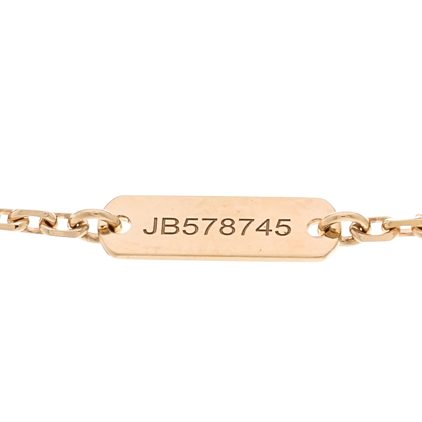 18K Yellow Gold Mother of Pearl Vintage Alhambra Pendant Necklace