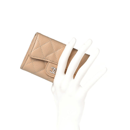 Chanel Caviar Quilted Flap Card Holder Wallet Beige 13 of 13