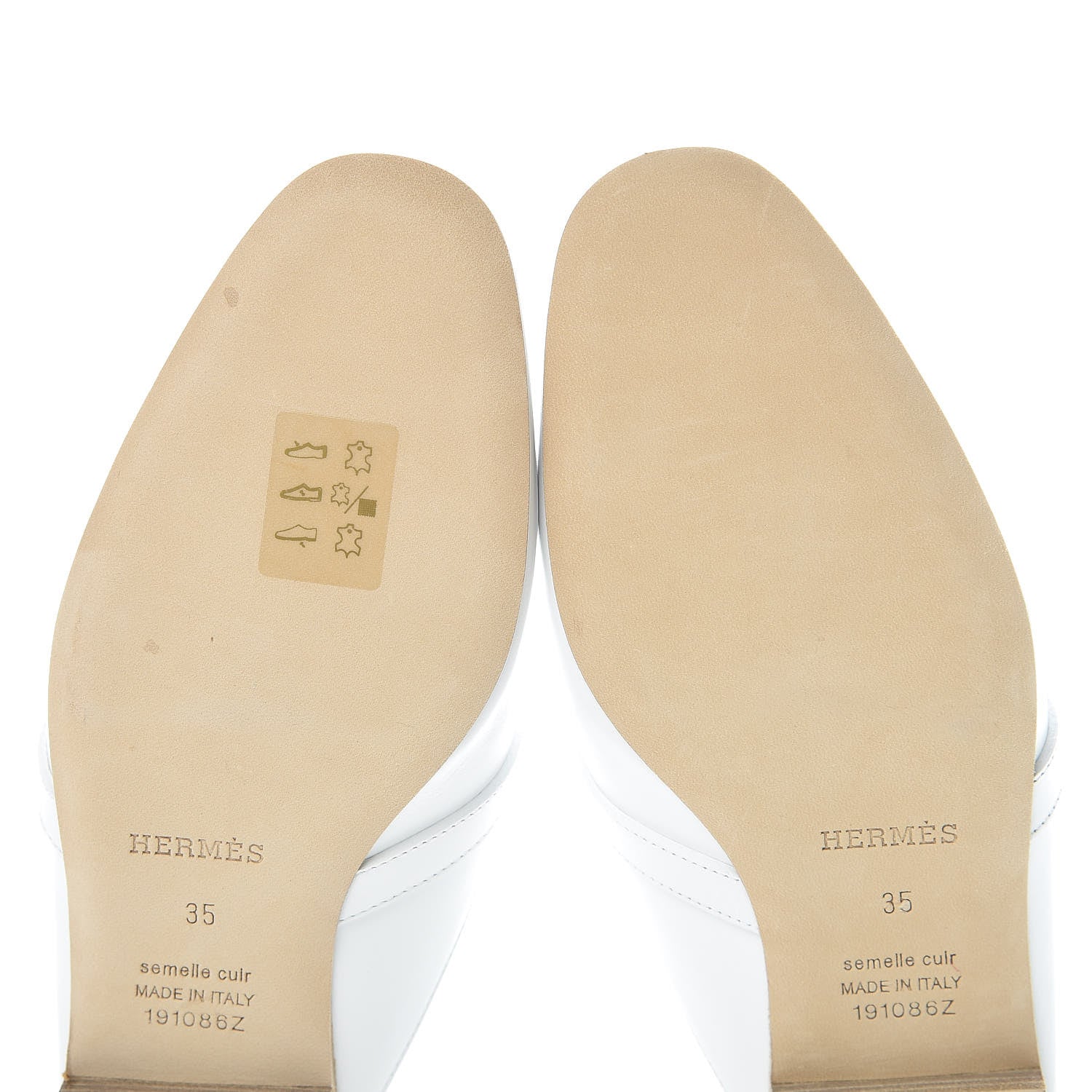 Hermes Calfskin Oz Mules 35 White 8 of 11