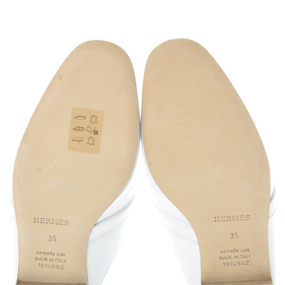 Hermes Calfskin Oz Mules 35 White 8 of 11