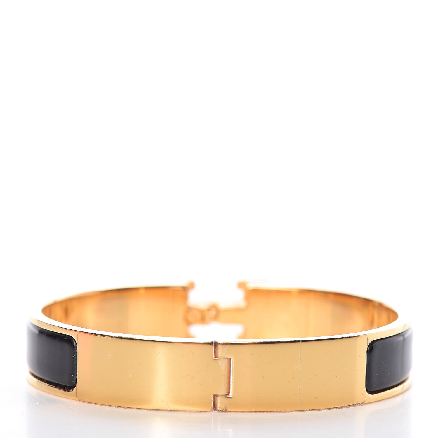 Hermes Enamel Narrow Clic Clac H Bracelet GM Black 3 of 6