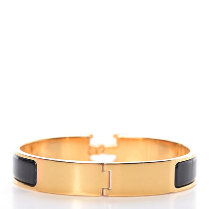 Hermes Enamel Narrow Clic Clac H Bracelet GM Black 3 of 6