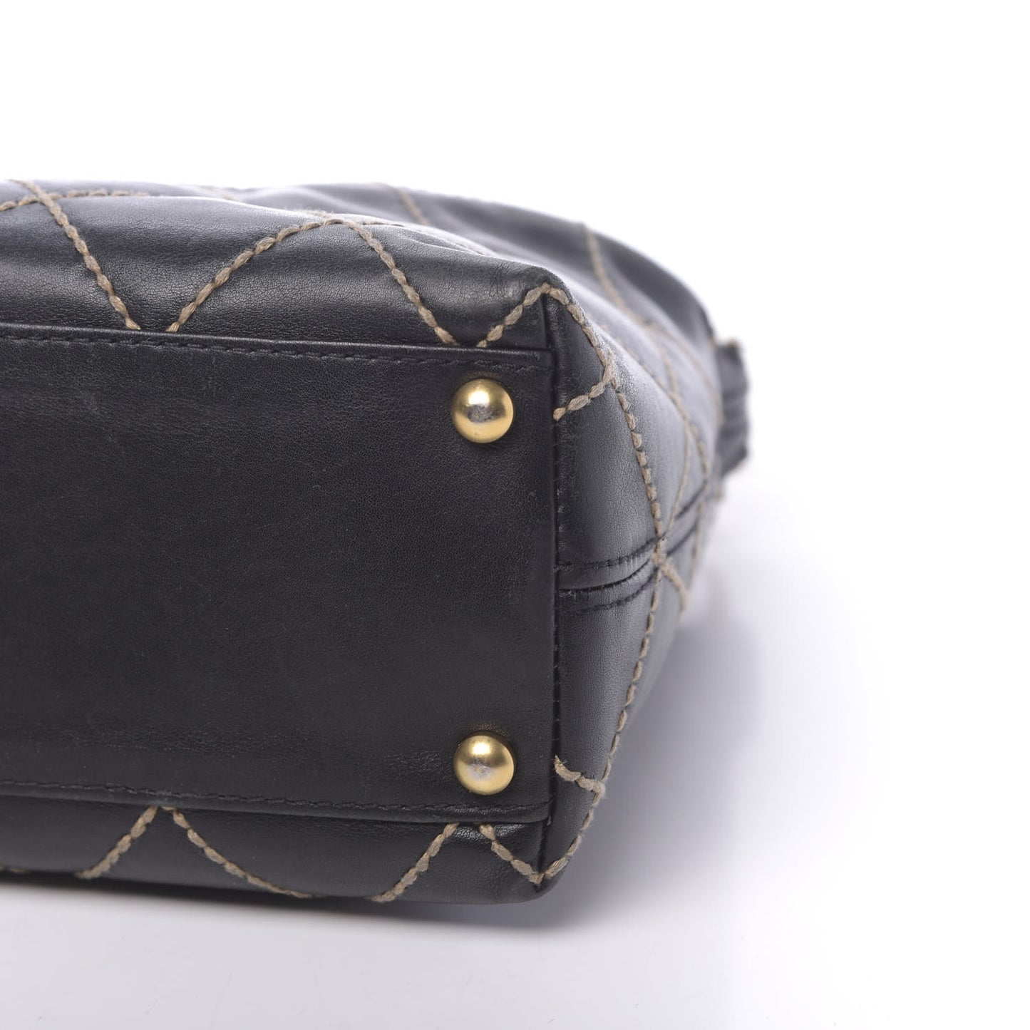 Calfskin Wild Stitch Hobo Black