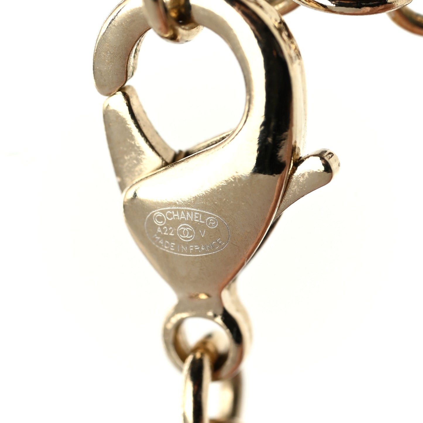 Crystal CC Chain Short Necklace Gold