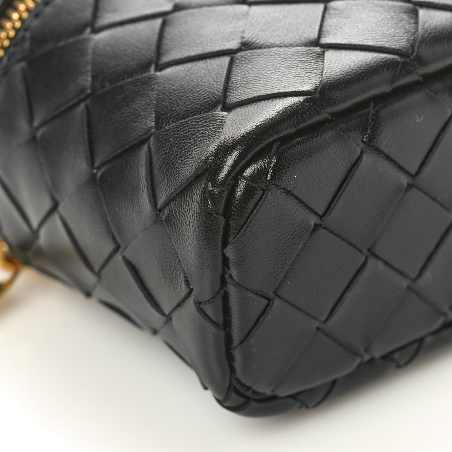 Calfskin Intrecciato Bang Bang Vanity Case Black