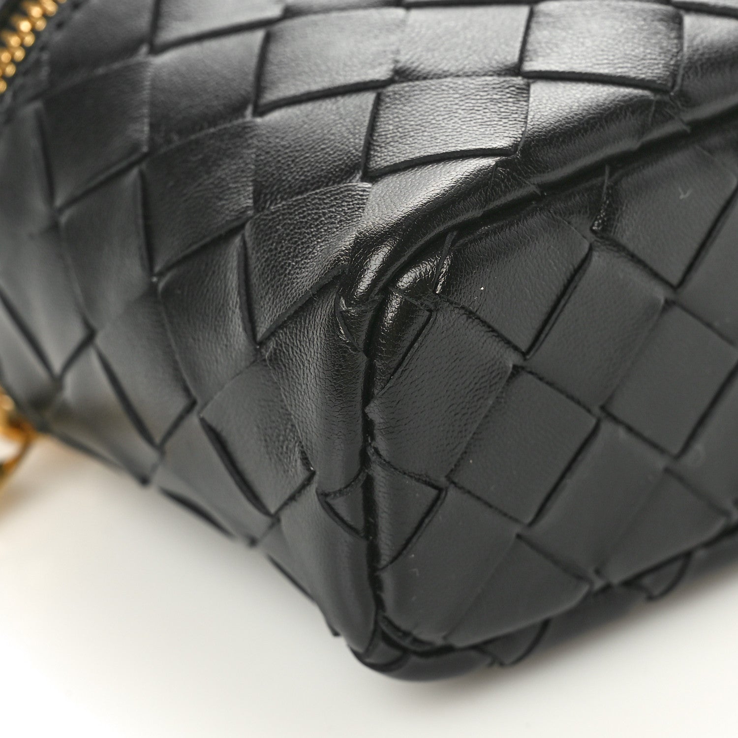 Bottega Veneta Calfskin Intrecciato Bang Bang Vanity Case Black 8 of 9