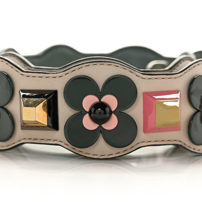 Fendi Vitello Dolce Plexiglass Flowerland Studded Strap You Camelia Multicolor 3 of 5