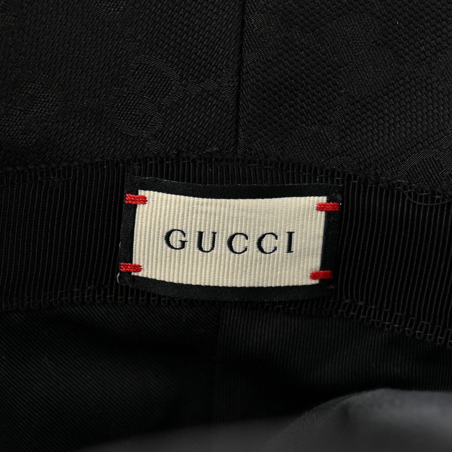 Monogram Textured Dollar Calfskin GG Jago Bucket Hat M Black
