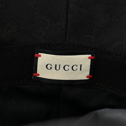 Gucci Monogram Textured Dollar Calfskin GG Jago Bucket Hat M Black 8 of 10