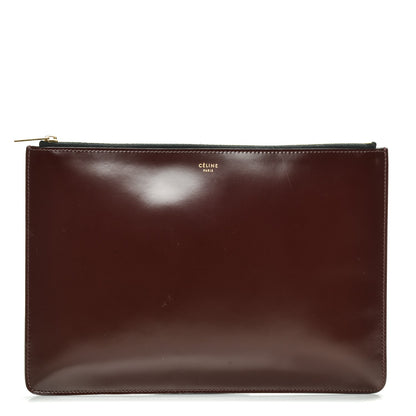 Celine Spazzolato Calfskin Clutch Wine 1 of 6
