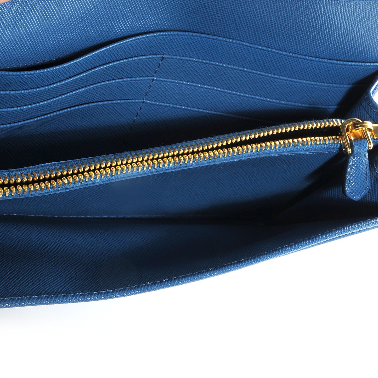 Saffiano Metal Continental Flap Wallet Cobalto