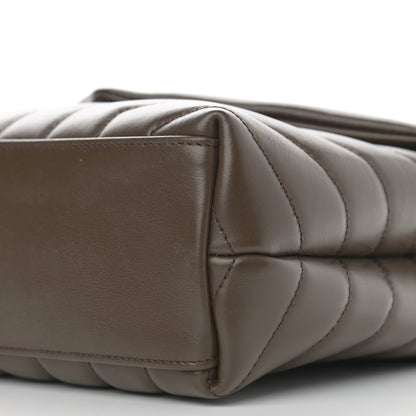 Saint Laurent Calfskin Y Quilted Monogram Small Loulou Chain Satchel Taupe 11 of 15
