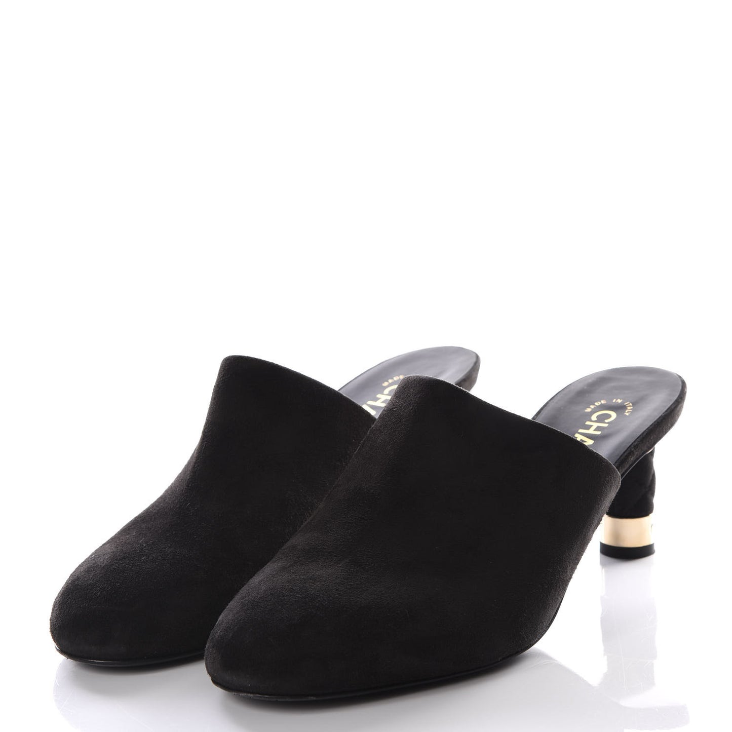 Kid Suede Logo Mules 39 Black