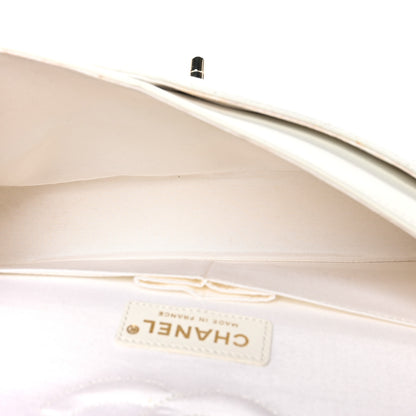 Chanel Patent Quilted Evening Star Medium Double Flap White 5 of 11