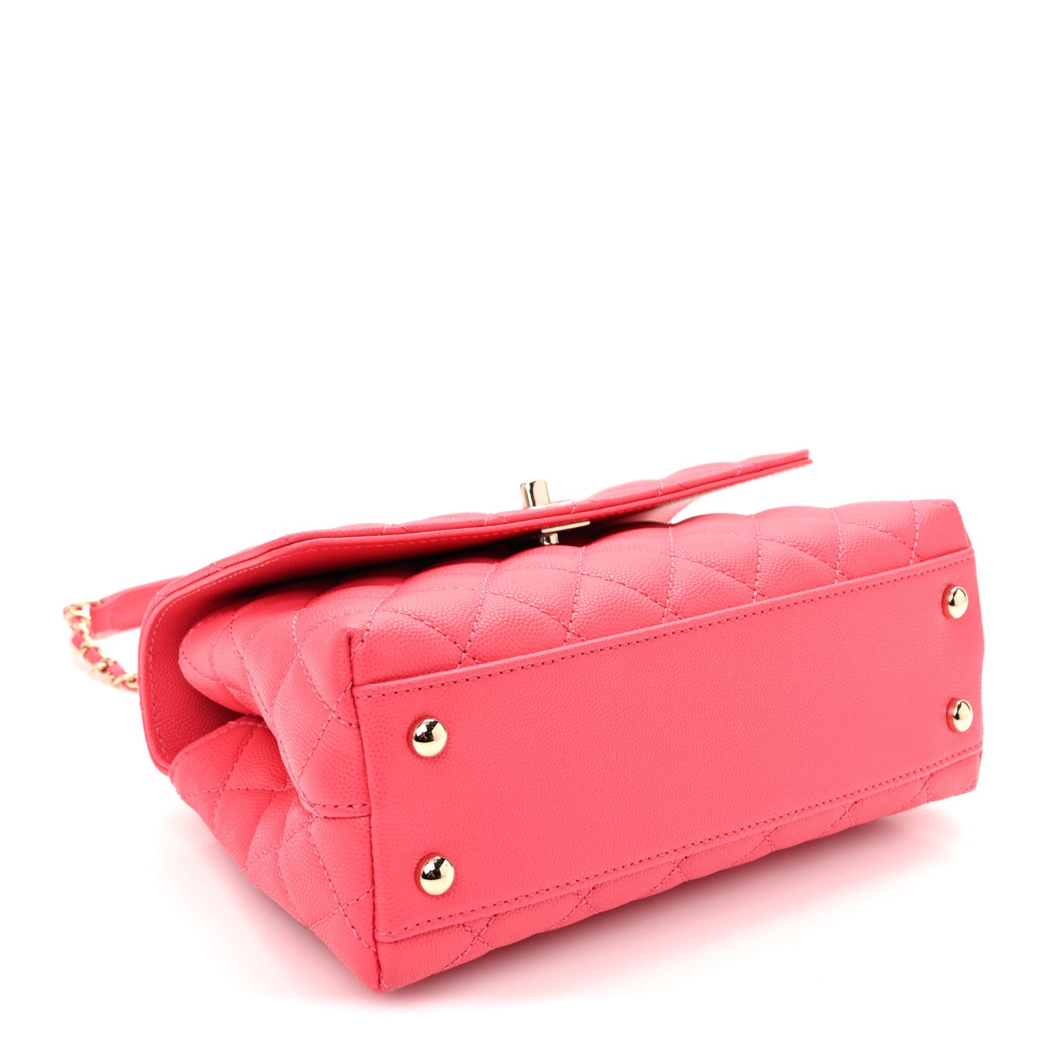 Chanel Caviar Quilted Mini Coco Handle Flap Pink 4 of 11
