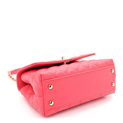 Chanel Caviar Quilted Mini Coco Handle Flap Pink 4 of 11