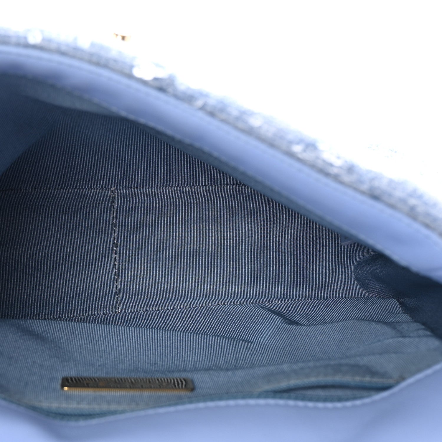 Chanel Sequin Quilted Medium Chanel 19 Flap Light Blue 5 of 10
