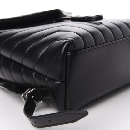 Saint Laurent Calfskin Y Quilted Monogram Small Loulou Backpack Black 5 of 8