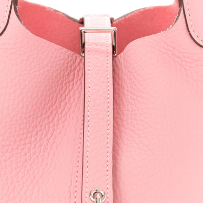 Hermes Taurillon Clemence Picotin Lock 18 Rose Sakura 8 of 10