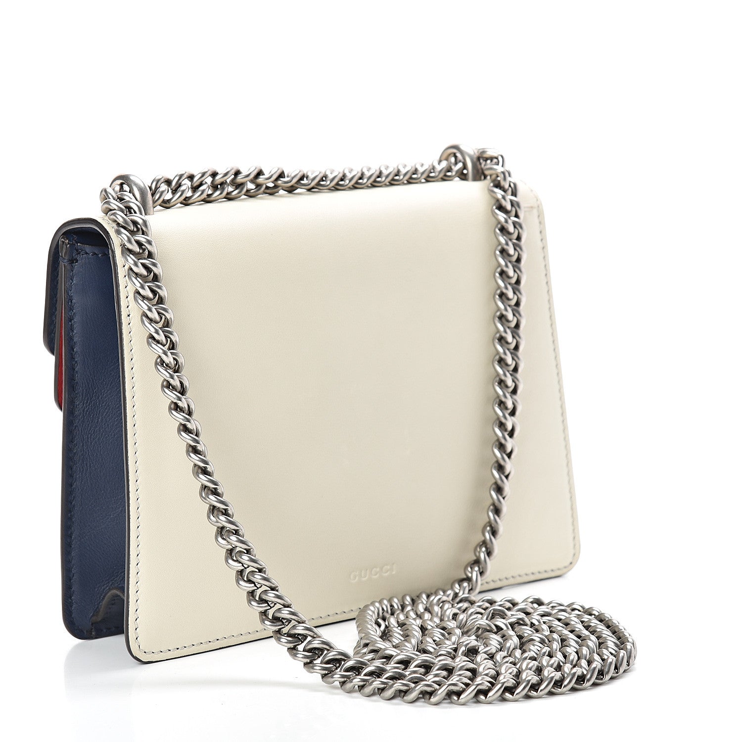 Gucci Calfskin Crystal Snake Embroidered Mini Dionysus Shoulder Bag Mystic White Hibiscus Red Blue Agata 3 of 14