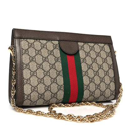 Gucci GG Supreme Monogram Web Small Ophidia Chain Shoulder Bag Brown 3 of 10