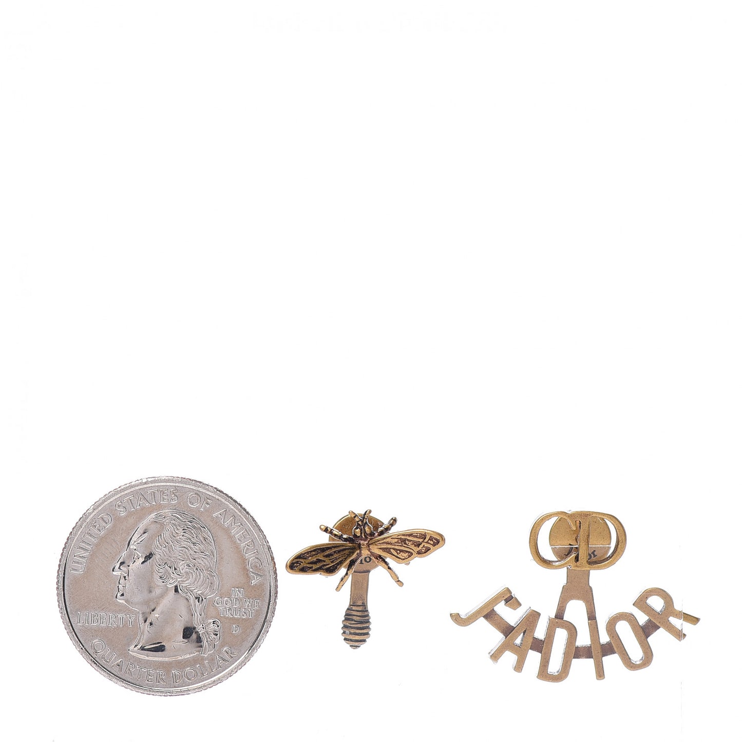 Metal J'Adior Earrings Aged Gold