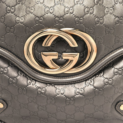 Gucci Guccissima Britt Tassel Shoulder Bag Gunmetal 8 of 14