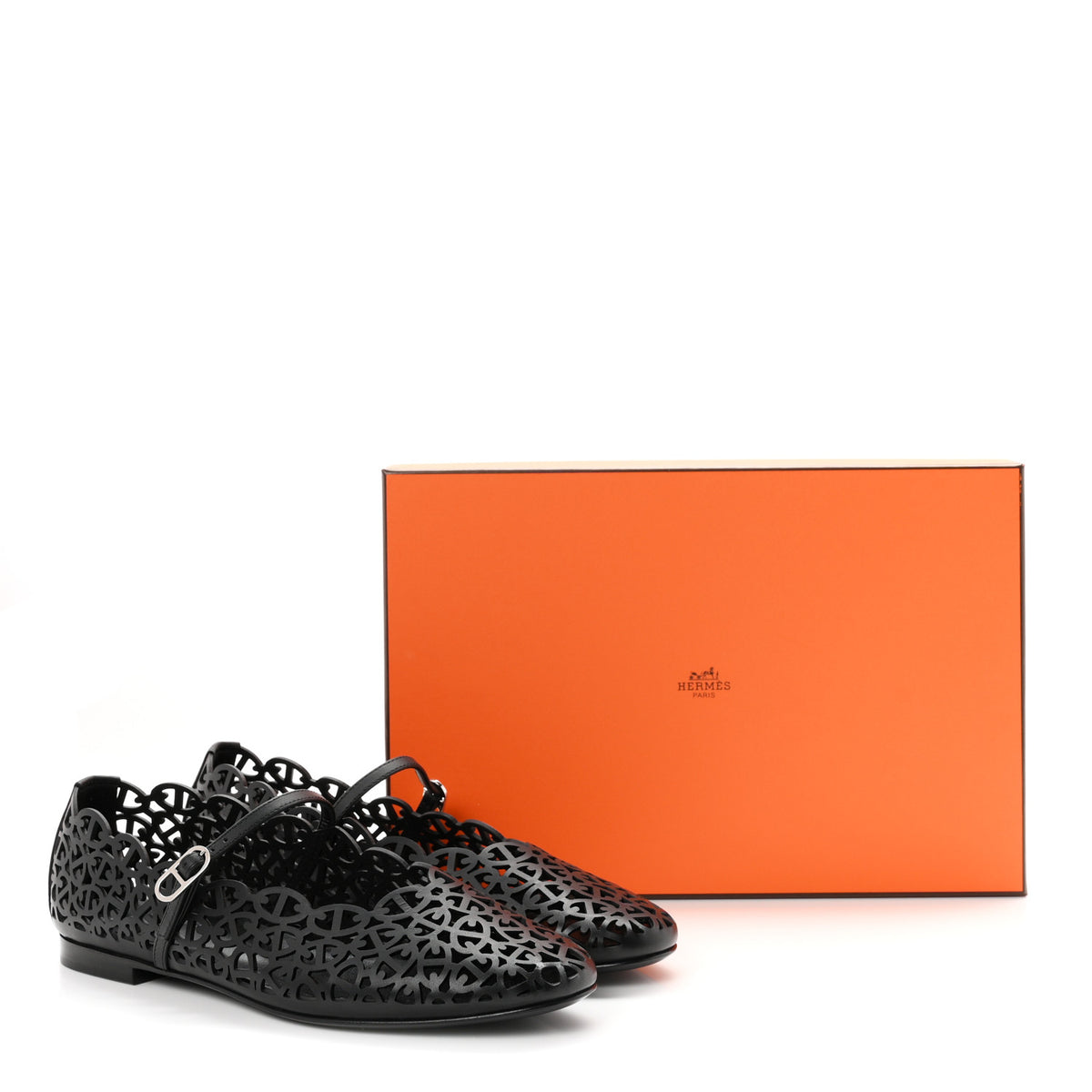 Calfskin Meli Ballet Flats 38.5 Black