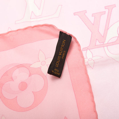 Louis Vuitton Silk Crepe Monogram Scarf Pink 5 of 5
