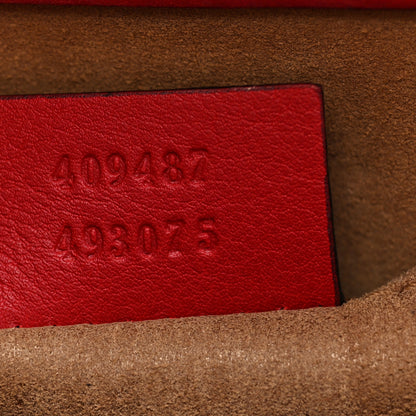 Gucci GG Supreme Monogram Calfskin Small Padlock Shoulder Bag Beige Hibiscus Red New Rosette 7 of 10