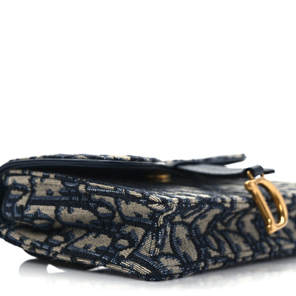 Christian Dior Oblique Saddle Belt Bag Blue 8 of 9
