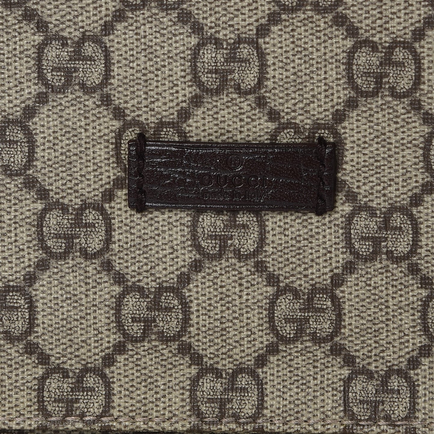 GG Plus Monogram Large Double Buckle Flap Messenger Bag Beige Dark Brown