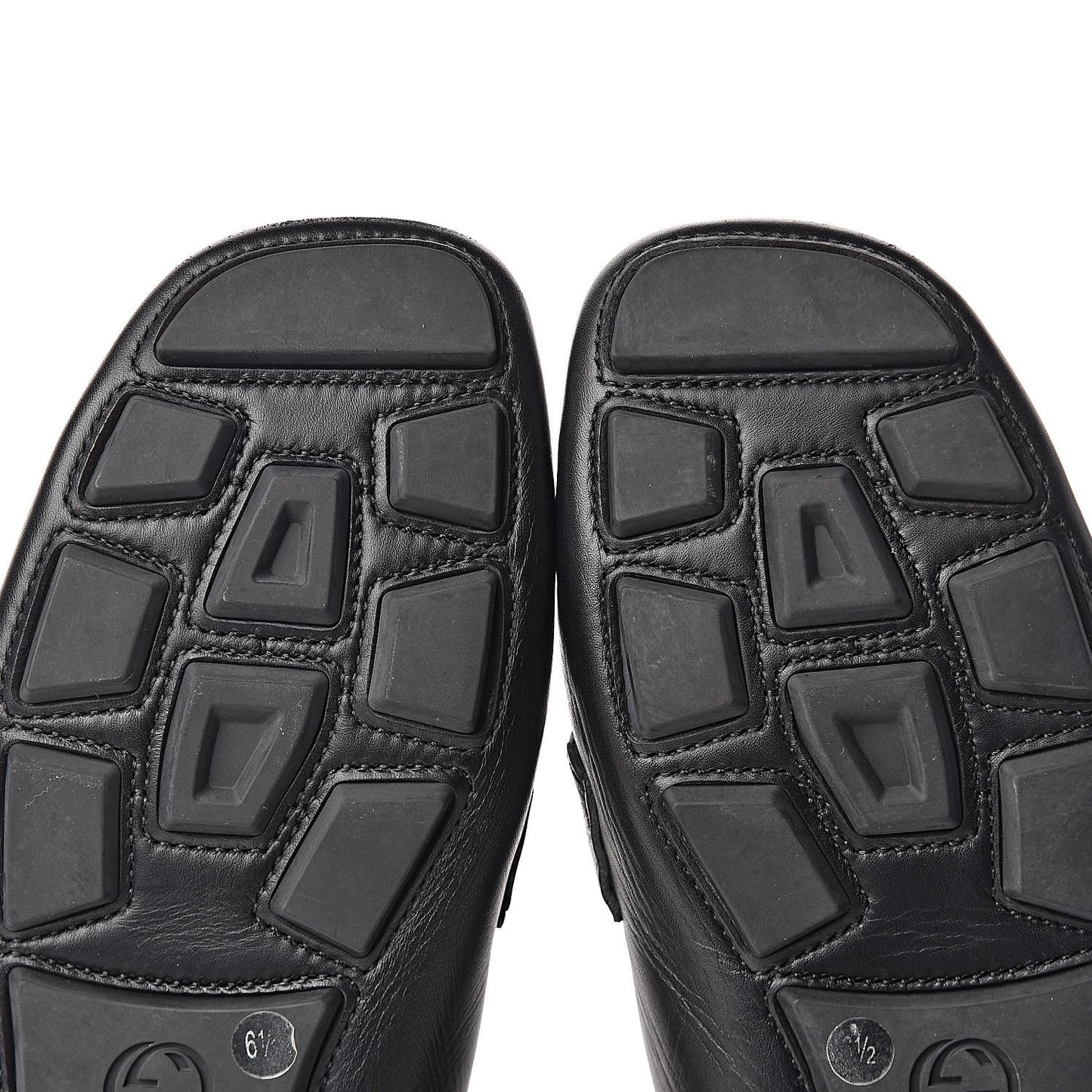 Velvety Calfskin Web Mens Noel Driver Loafers 6.5 Black