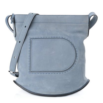 Delvaux Nubuck Santiag Pin Daily Shoulder Bag Denim II 1 of 17