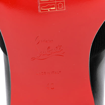 Christian Louboutin Calfskin Mens Penny Flat Loafers 7 Silver Black 6 of 8