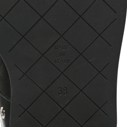 Chanel Lambskin Riveted Cap Toe Short Boots 38 Black 9 of 10