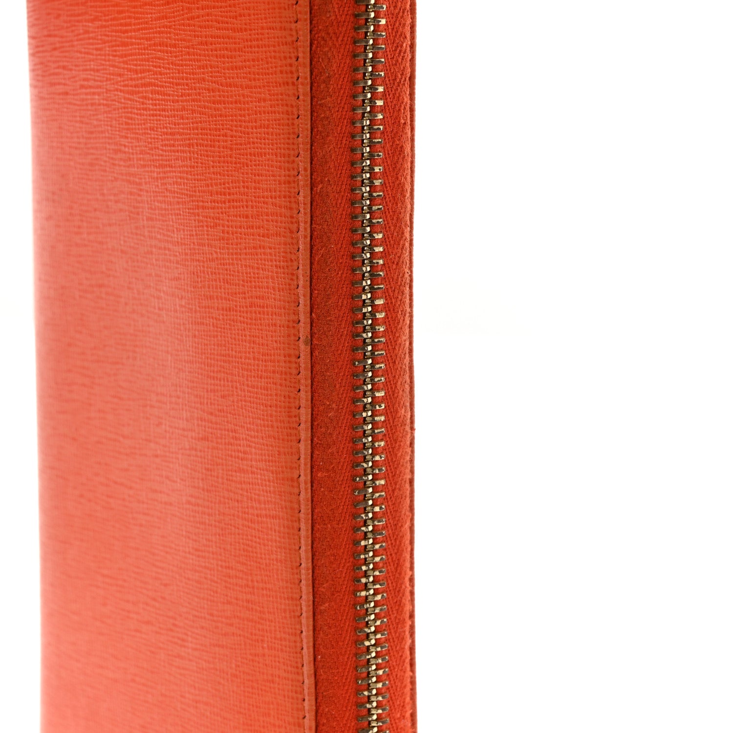 Fendi Vitello Elite Zip Around Wallet Arancio 11 of 12