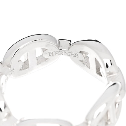 Hermes Sterling Silver PM Chaine d'Ancre Enchainee Band Ring 51 5.75 4 of 9