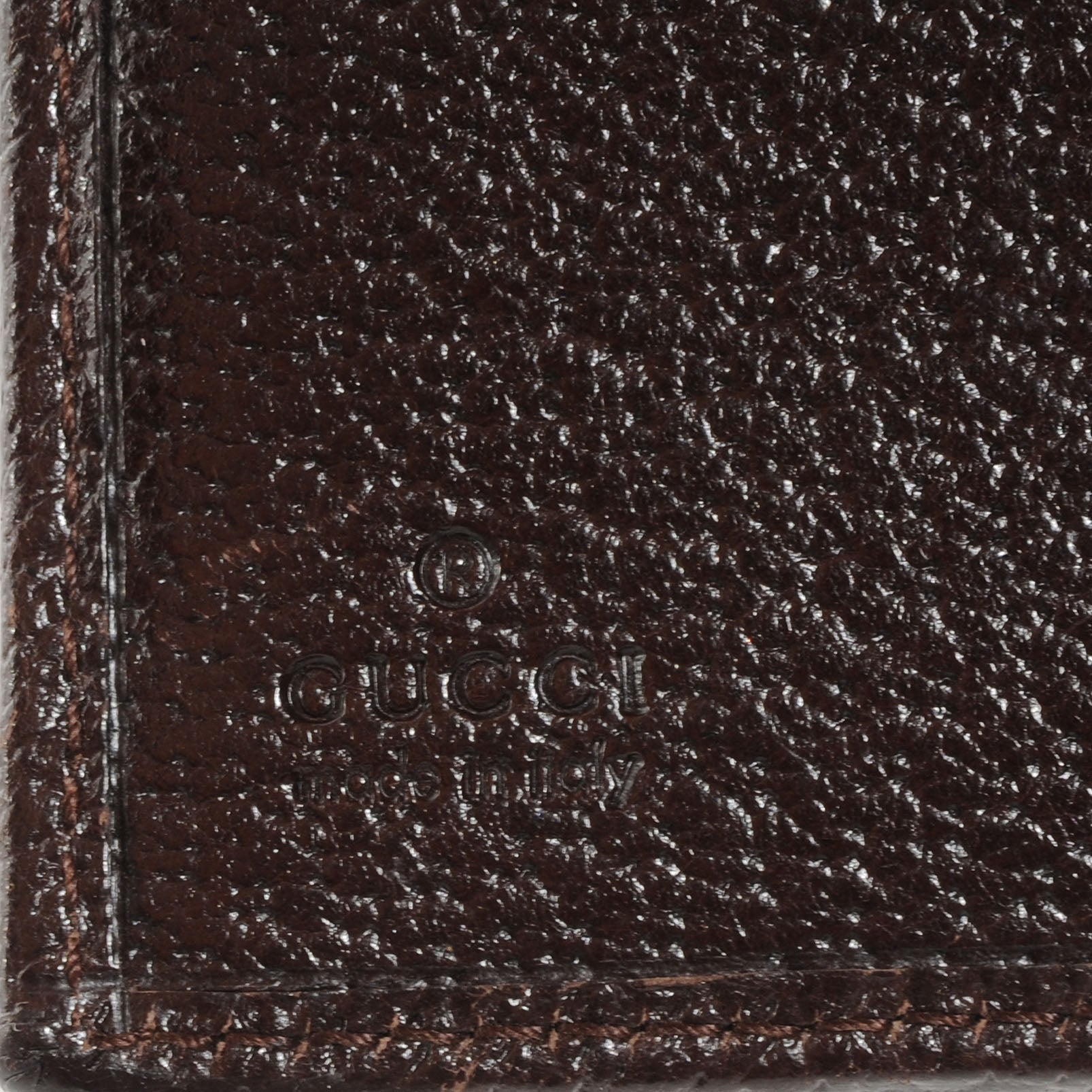 Gucci Monogram Metal Bar French Flap Wallet Beige Ebony Cocoa 7 of 8